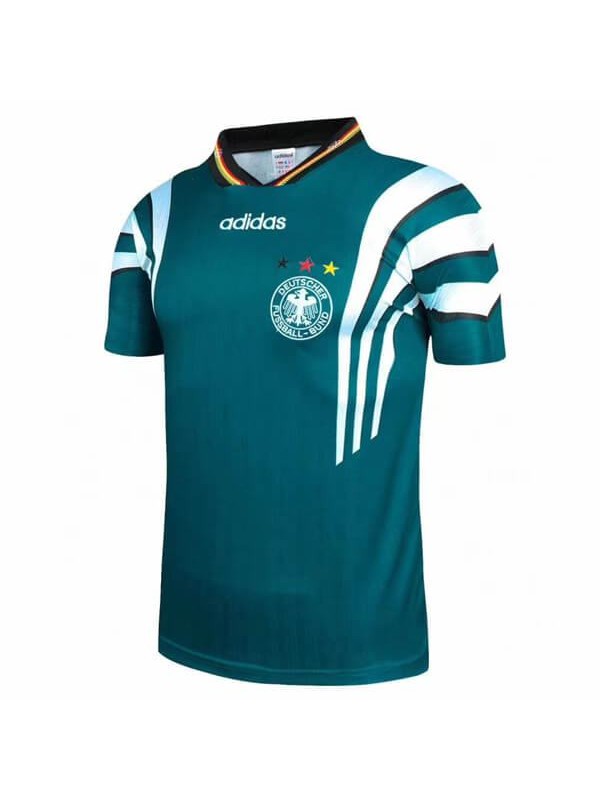 Germany away retro soccer jersey maillot match men's 2ed sportwear football shirt 1996